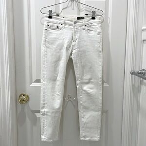 Size 26 White Red Engine Jeans in Redhot Signature Rise Crop